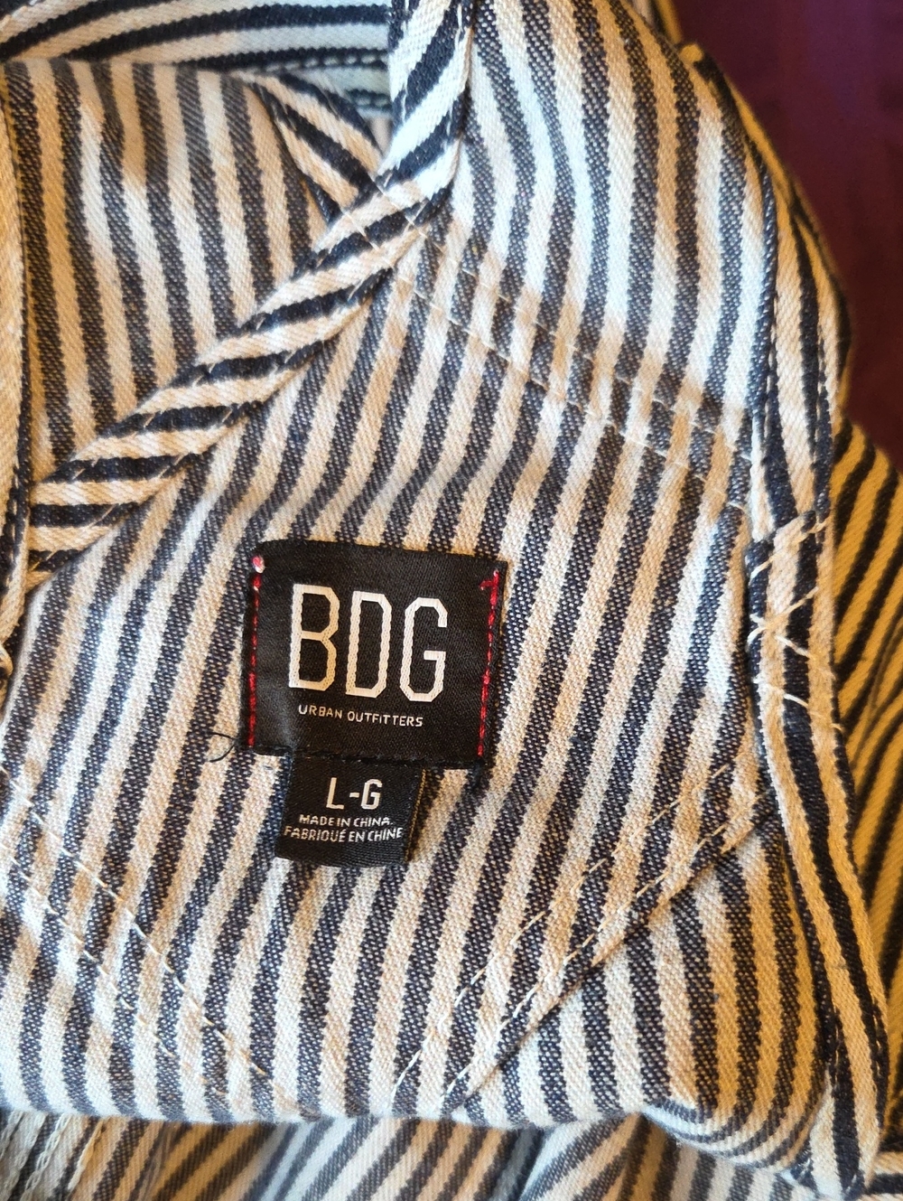 BDG Black & White Striped Denim Overalls - Picture 4 of 4